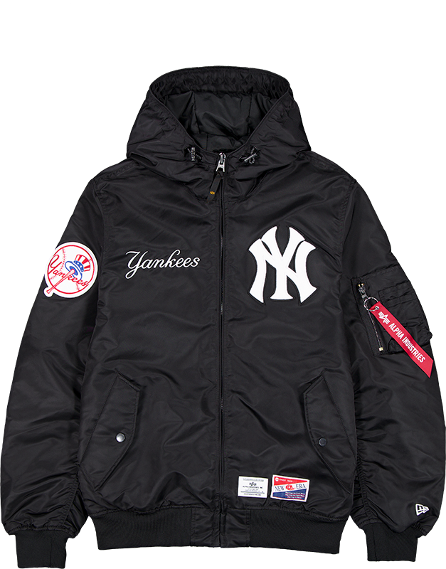 Alpha Industries x New York Yankees L-2B Hooded Bomber Jacket Black