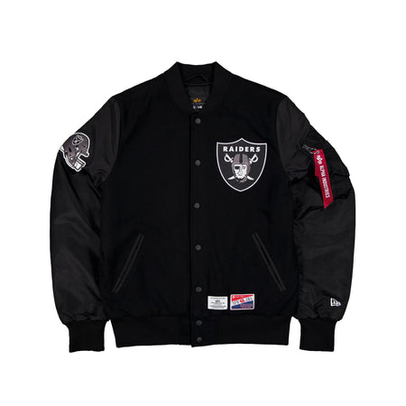 Alpha Industries x Las Vegas Raiders MA-1 Wool Varsity Jacket