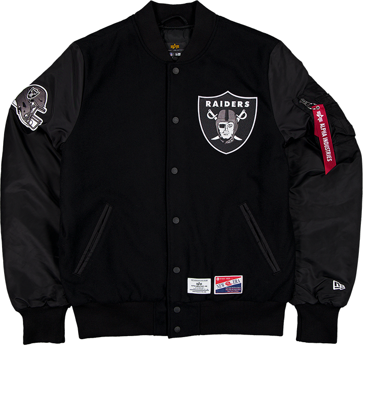 Alpha Industries x Las Vegas Raiders MA-1 Wool Varsity Jacket