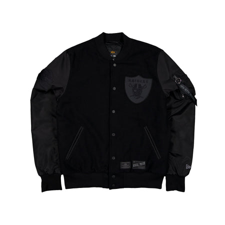 Alpha Industries x Las Vegas Raiders MA-1 Wool Varsity Jacket Black