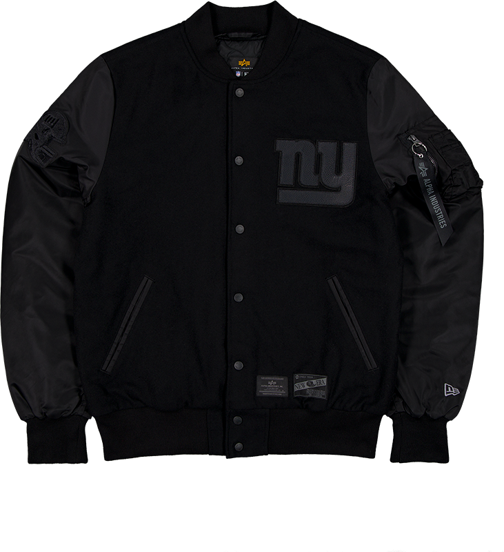 Alpha Industries x New York Giants MA-1 Wool Varsity Jacket Black