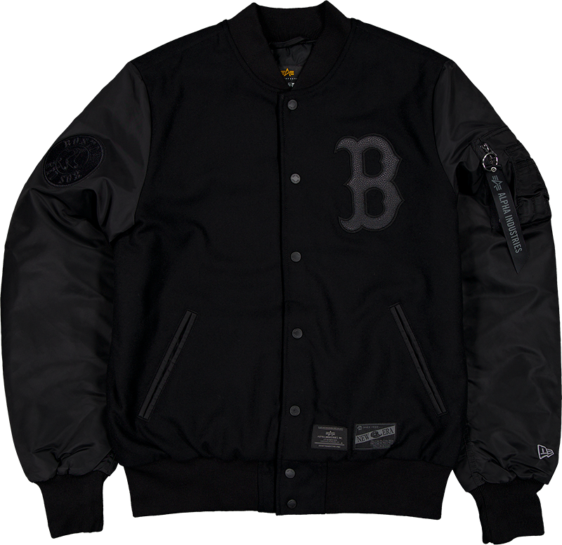 Alpha Industries x Boston Red Sox MA-1 Wool Varsity Jacket Black