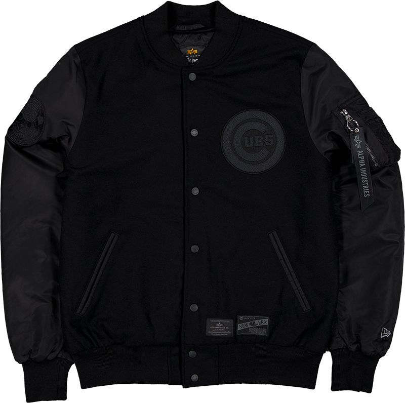 Alpha Industries x Chicago Cubs MA-1 Wool Varsity Jacket Black