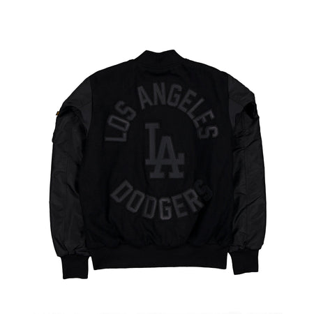 Alpha Industries x Los Angeles Dodgers MA-1 Wool Varsity Jacket Black