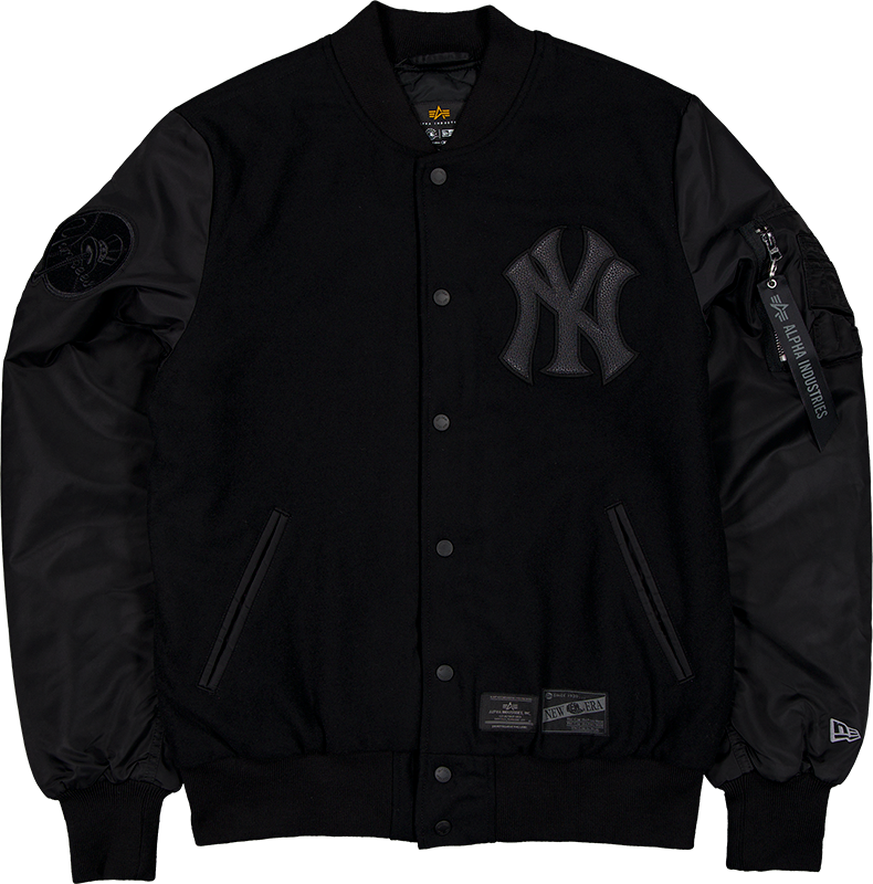 Alpha Industries x New York Yankees MA-1 Wool Varsity Jacket Black