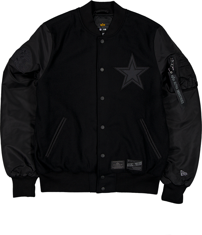 Alpha Industries x Dallas Cowboys MA-1 Wool Varsity Jacket Black