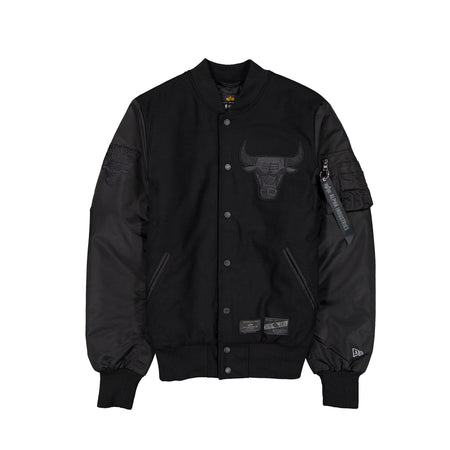 Alpha Industries x Chicago Bulls MA-1 Wool Varsity Jacket Black