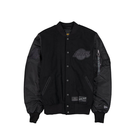 Alpha Industries x Los Angeles Lakers MA-1 Wool Varsity Jacket Black