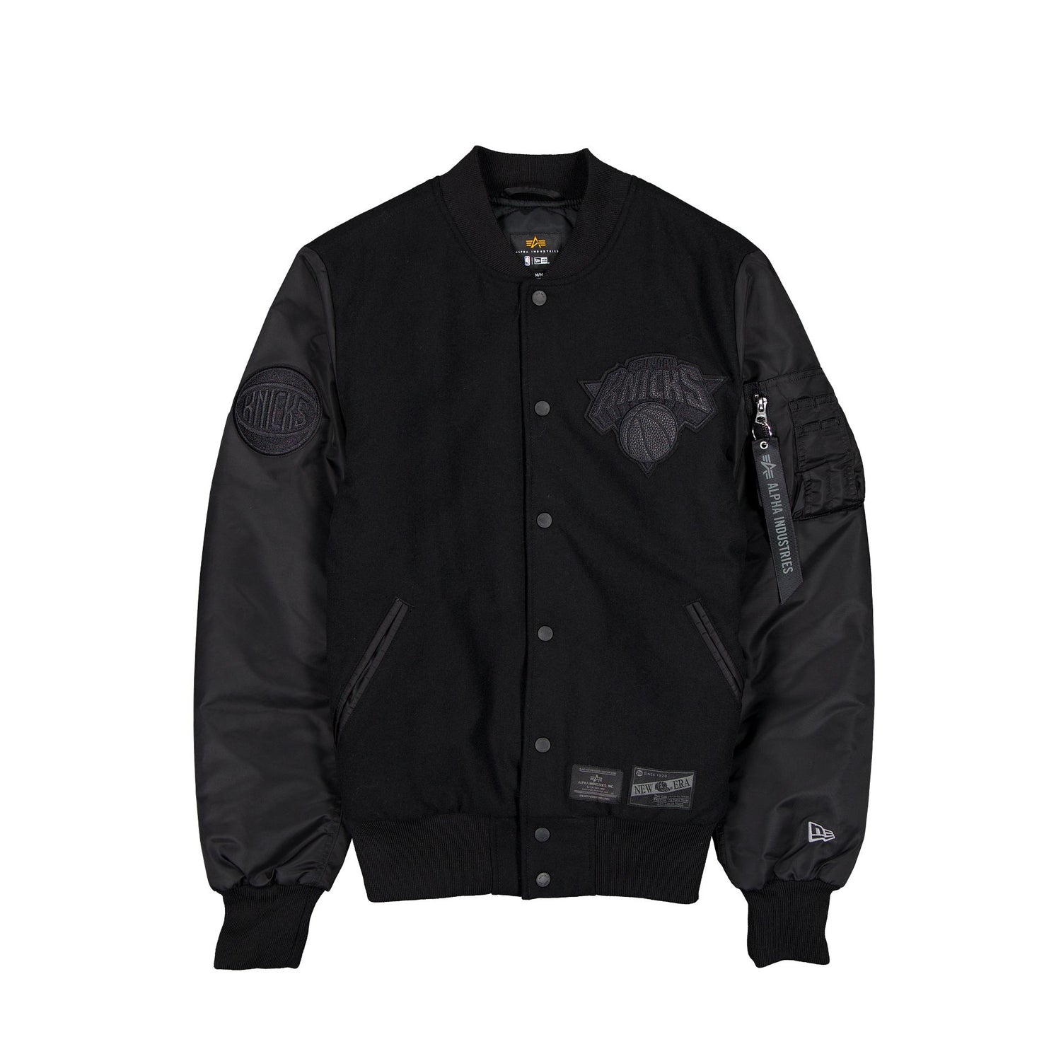 Alpha Industries x New York Knicks MA-1 Wool Varsity Jacket Black