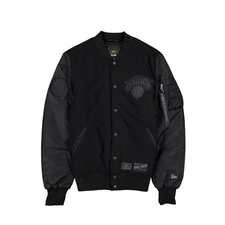 Alpha Industries x New York Knicks MA-1 Wool Varsity Jacket Black