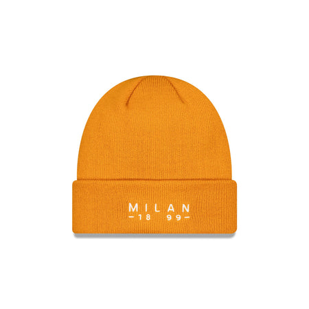 AC Milan Seasonal Orange Wordmark Cuff Knit Hat