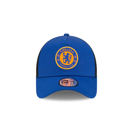 Chelsea FC Lion Crest Seasonal Blue 9FORTY A-Frame Trucker Hat