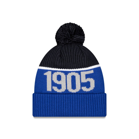 Chelsea FC Lion Crest Sport Blue Pom Knit Hat