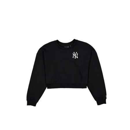 New York Yankees Women's Cropped Black Crewneck