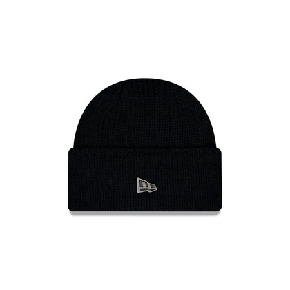 New Era Black Wide Cuff Knit Beanie