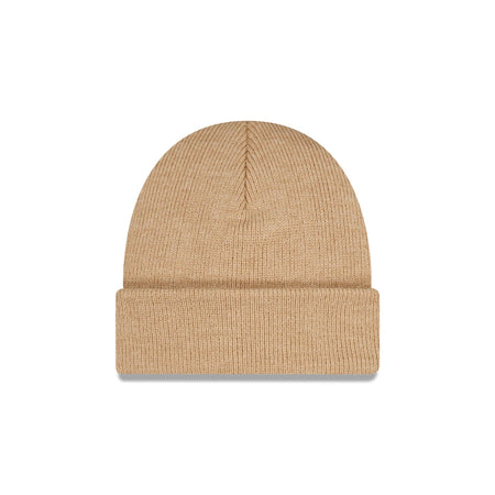 New Era Beige Short Cuff Knit Beanie