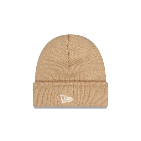 New Era Beige Short Cuff Knit Beanie