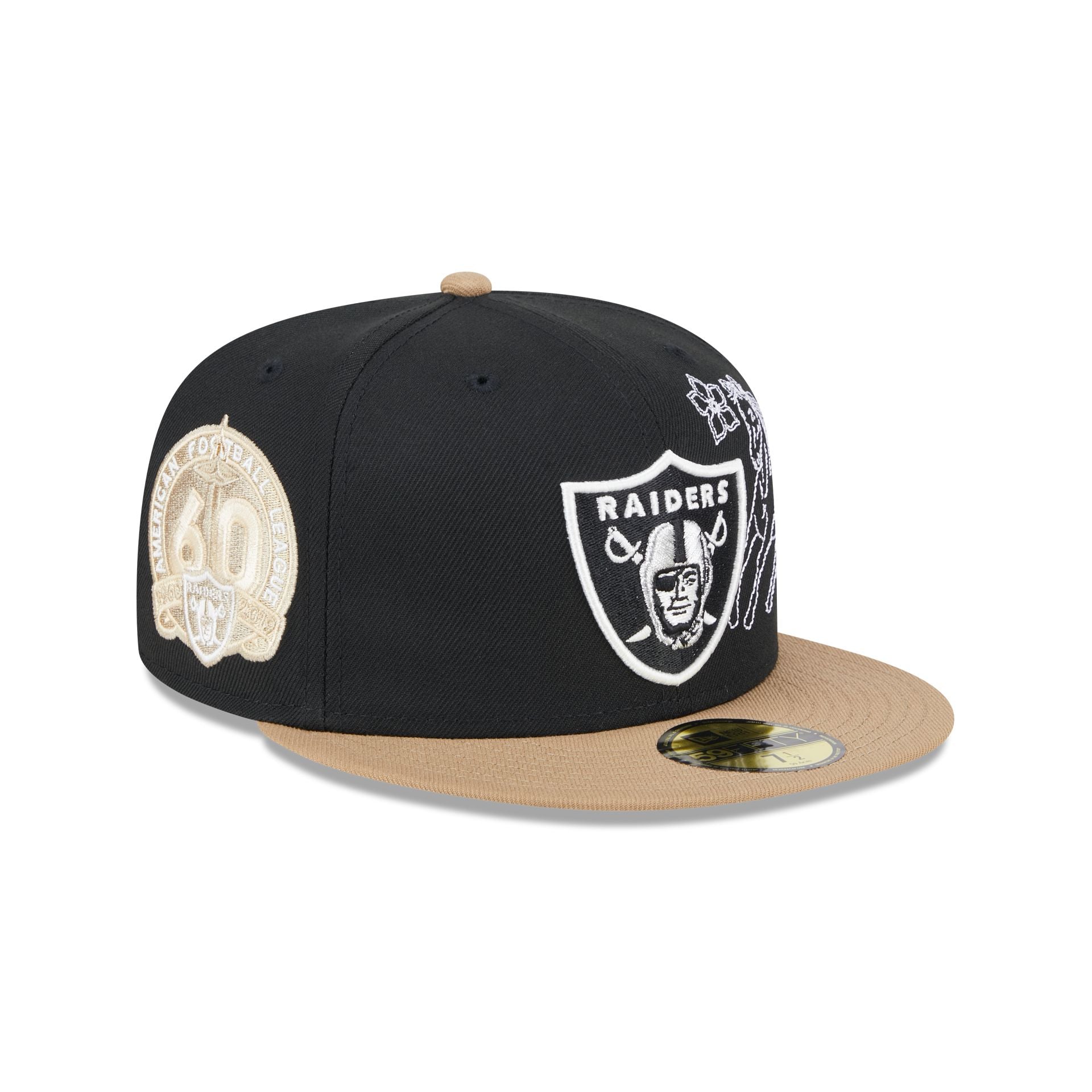 Las Vegas Raiders Western Khaki 59FIFTY Fitted