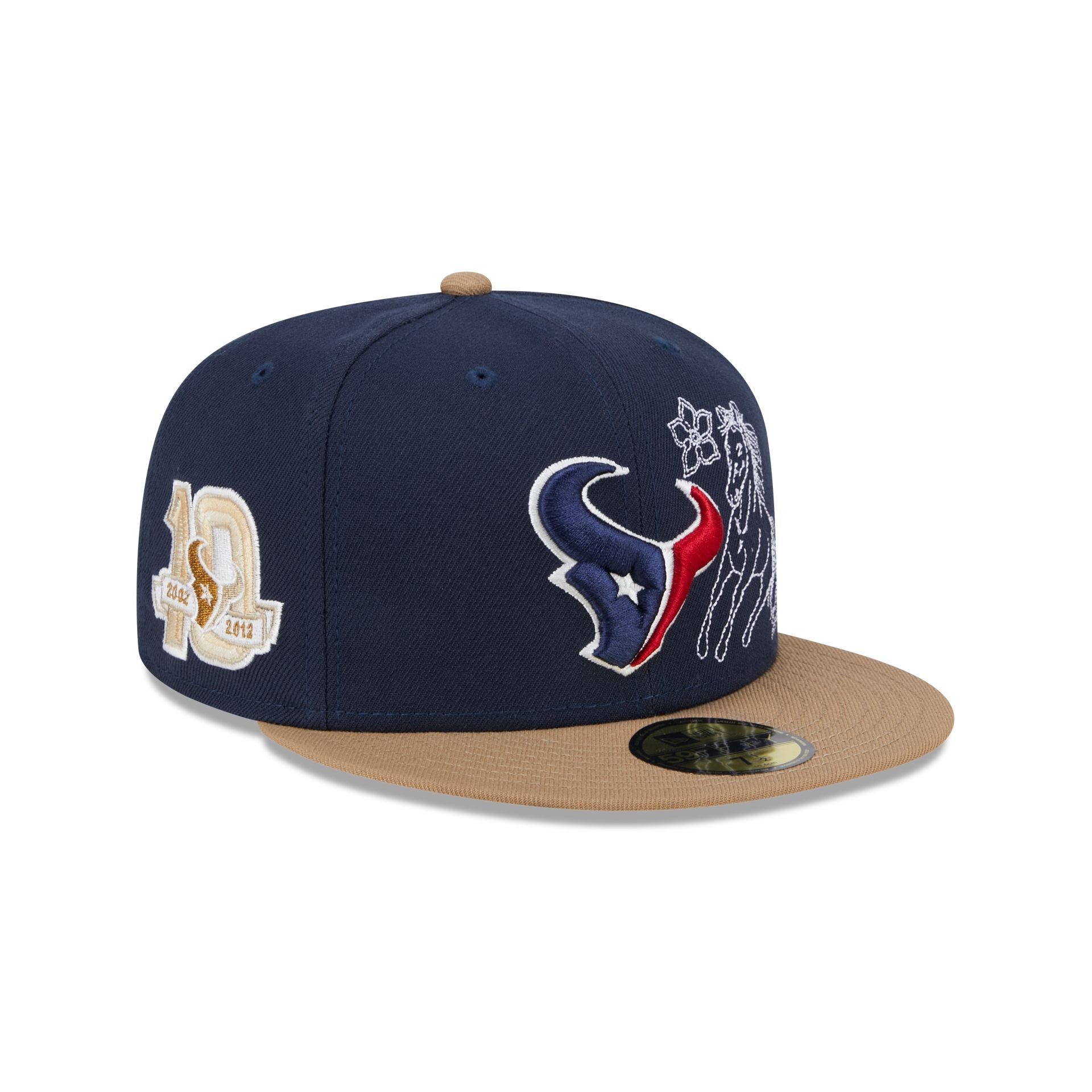 New Era Houston Texans Salute to Service fashion 59Fifty Camo Hat Cap Fitted Size 7 1/2