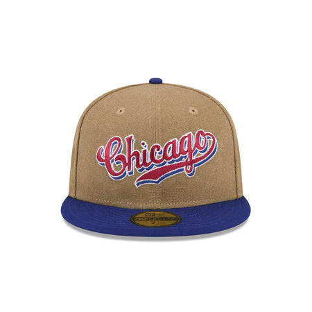 Chicago Cubs Canvas Crown 59FIFTY Fitted Hat