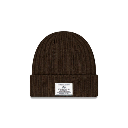 Alpha Industries x New Era Brown Cuff Knit Hat