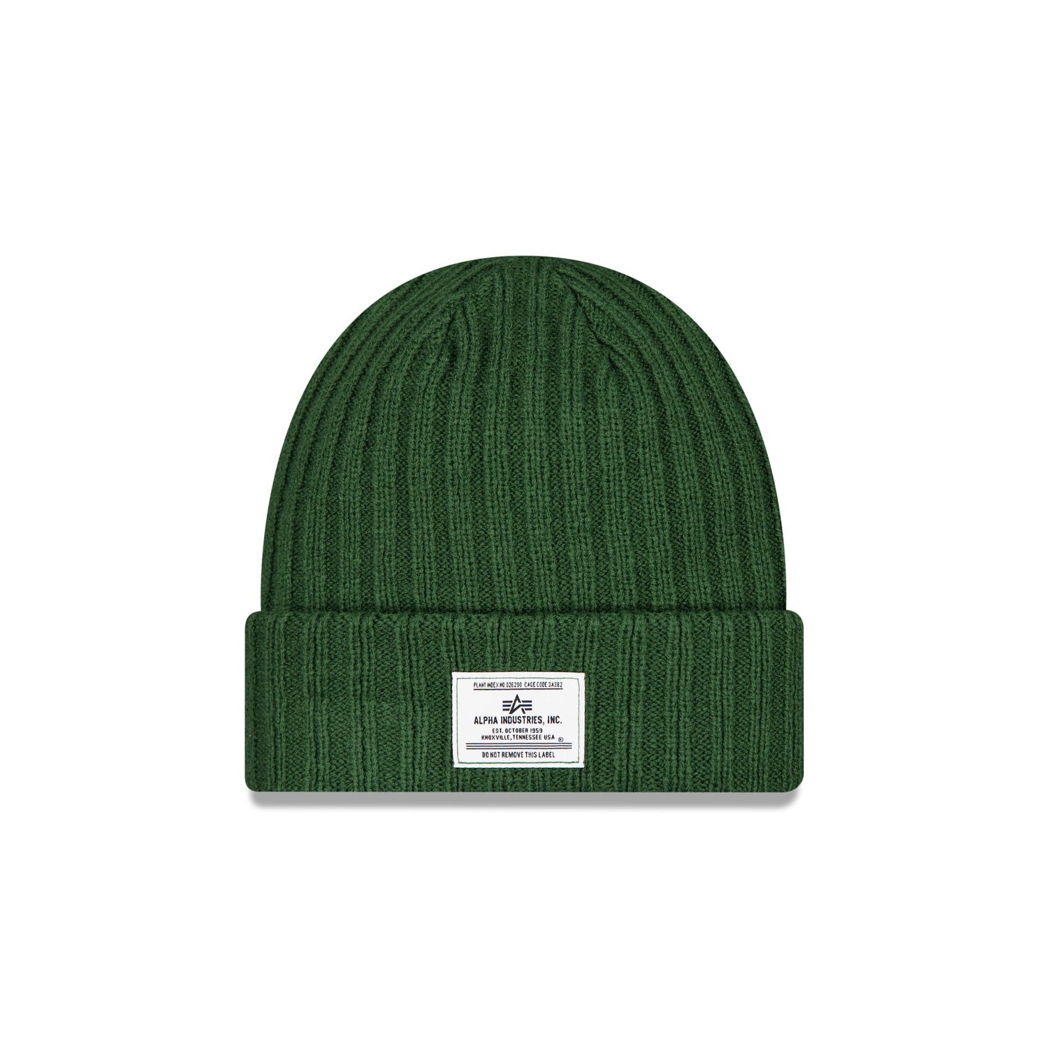 Alpha Industries x New Era Green Cuff Knit Hat