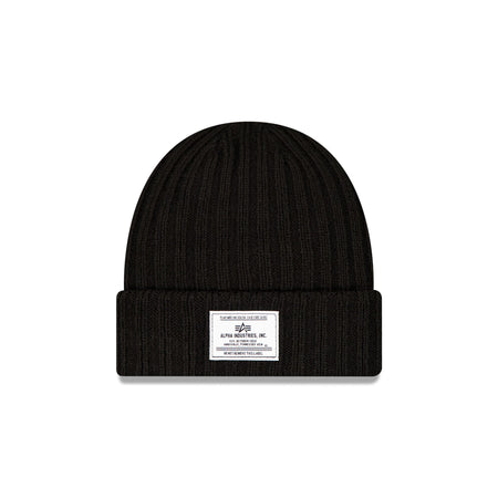 Alpha Industries x New Era Black Cuff Knit Hat