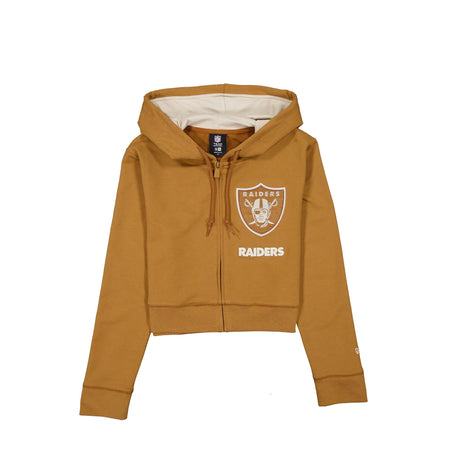 Las Vegas Raiders Light Bronze Logo Select Women's Full-Zip Hoodie