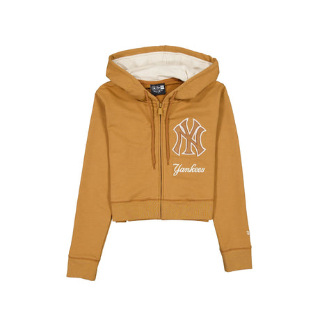 New York Yankees Light Bronze Logo Select Women's Full-Zip Hoodie