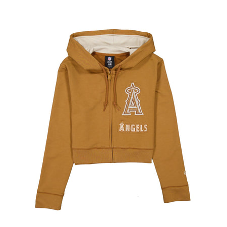 Los Angeles Angels Light Bronze Logo Select Women's Full-Zip Hoodie