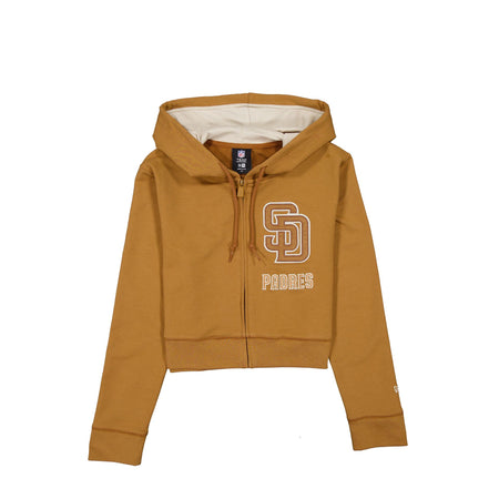 San Diego Padres Light Bronze Logo Select Women's Full-Zip Hoodie