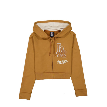 Los Angeles Dodgers Light Bronze Logo Select Women's Full-Zip Hoodie