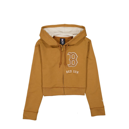 Boston Red Sox Light Bronze Logo Select Women's Full-Zip Hoodie