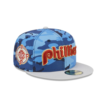 Philadelphia Phillies Blue Camo 59FIFTY Fitted Hat