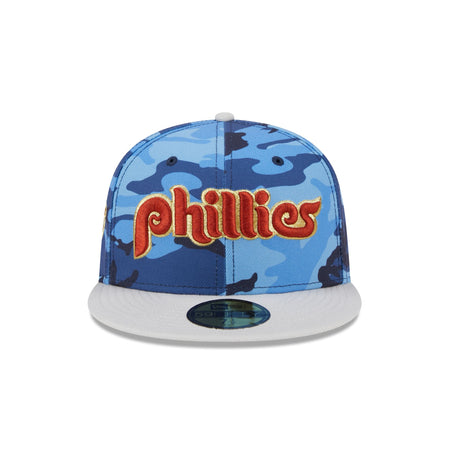 Philadelphia Phillies Blue Camo 59FIFTY Fitted Hat