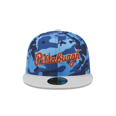Pittsburgh Pirates Blue Camo 59FIFTY Fitted Hat