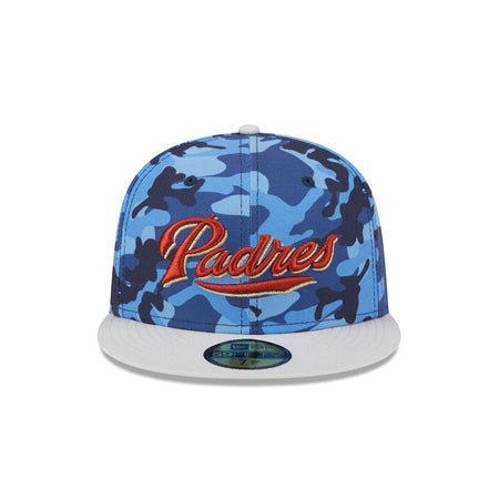 San Diego Padres Blue Camo 59FIFTY Fitted Hat