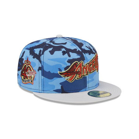 Los Angeles Angels Blue Camo 59FIFTY Fitted Hat