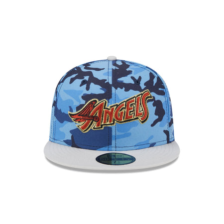 Los Angeles Angels Blue Camo 59FIFTY Fitted Hat