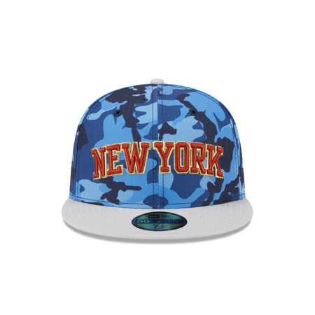 New York Knicks Blue Camo 59FIFTY Fitted Hat