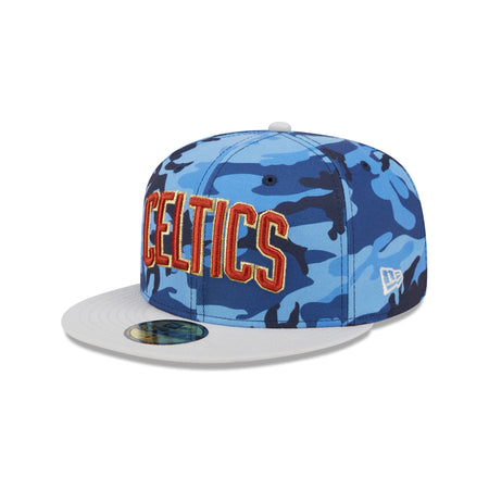 Boston Celtics Blue Camo 59FIFTY Fitted Hat