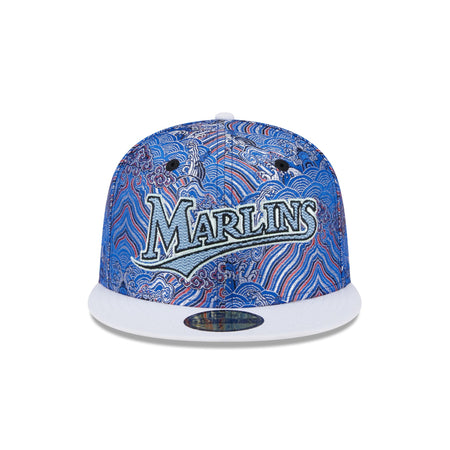 Miami Marlins Wave Fill 59FIFTY Fitted Hat