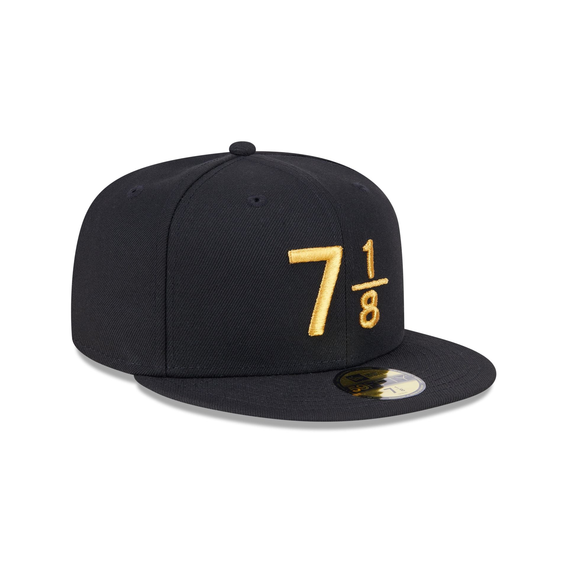 New Era Cap Signature Size 7 1/8 Black 59FIFTY Fitted