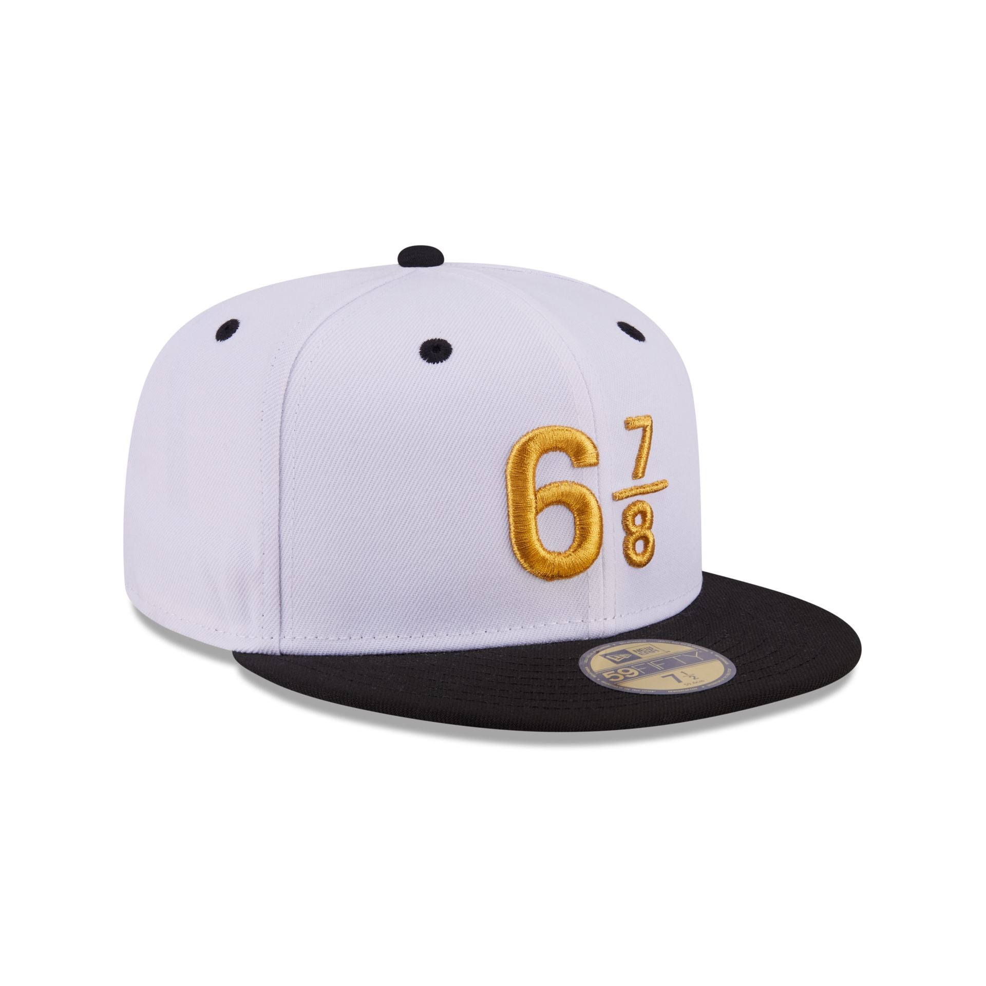 New Era Cap Signature Size 6 7/8 White 59FIFTY Fitted