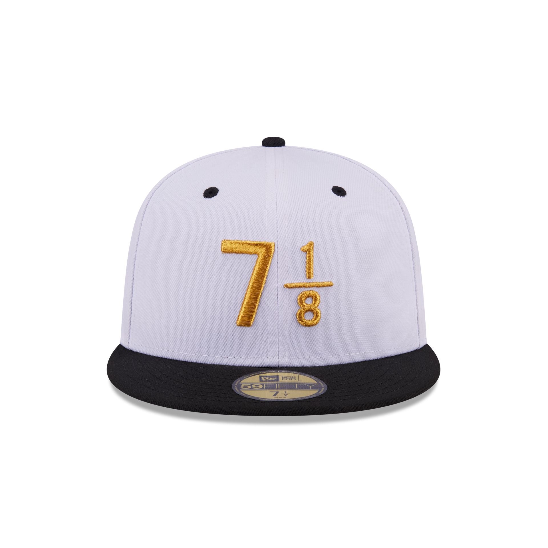 New Era Cap Signature Size 7 1/8 White 59FIFTY Fitted