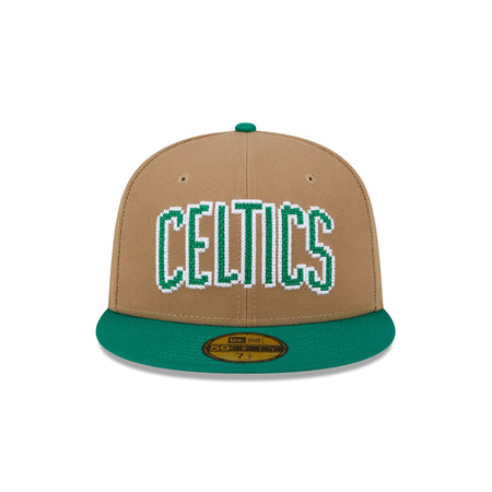 Boston Celtics Classic 8-Bit Wordmark 59FIFTY Fitted Hat