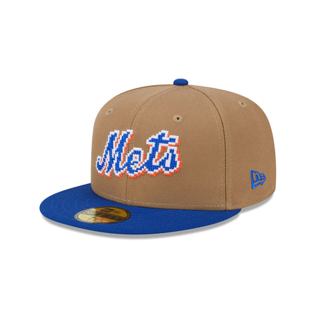 New York Mets Classic 8-Bit Wordmark 59FIFTY Fitted Hat