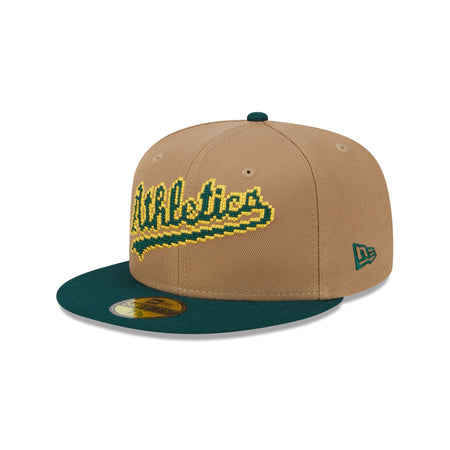 Oakland Athletics Classic 8-Bit Wordmark 59FIFTY Fitted Hat