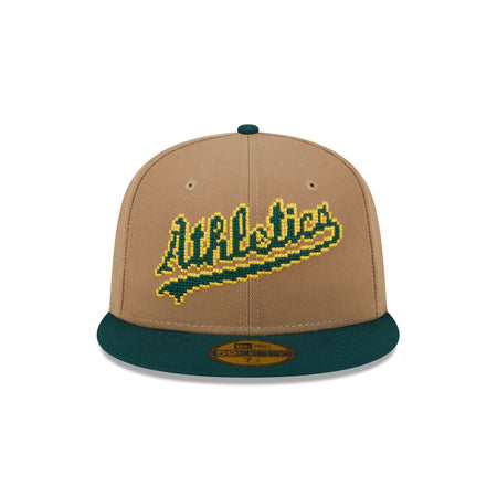 Oakland Athletics Classic 8-Bit Wordmark 59FIFTY Fitted Hat