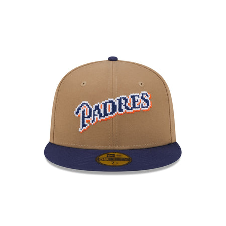 San Diego Padres Classic 8-Bit Wordmark 59FIFTY Fitted Hat